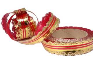 Лента Ажур 3см*25ярд Малиновая