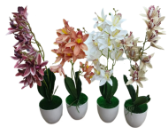 Орхидея в горшке искусственная 55см Арт-1979-1