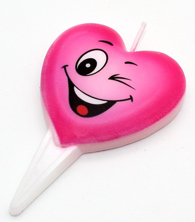 Свеча Смайл Сердце 0228