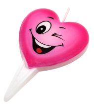 Свеча Смайл Сердце 0228