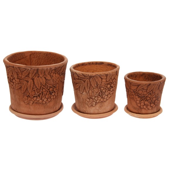 Кашпо Рябина №1 ЗОЛОТОЕ (D-13см)