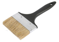 Кисть плоская пластиковая ручка 100мм Тундра
