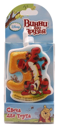 Свеча Цифра 5 Винни Пух 3605