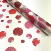 Пленка матовая Круги Красная 60см/200гр