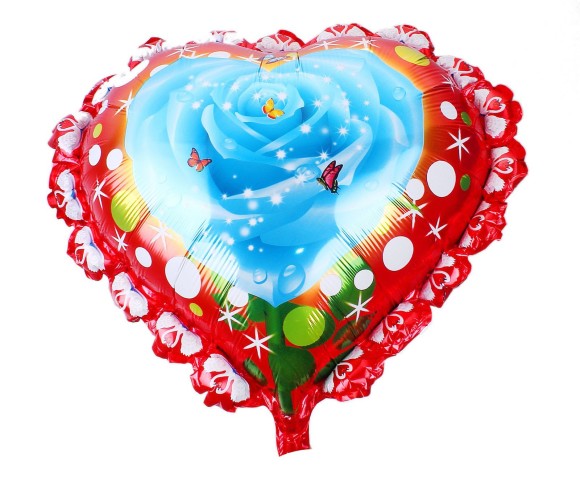 Шар фольгированный 18/45см Сердце Лебединая верность Арт 325813