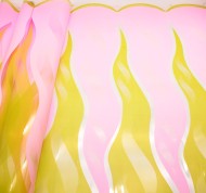 Пленка прозрачная с рисунком Рефлекс (Пламя) Салатово-Розовая 70см/200гр