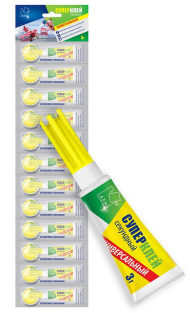 Супер клей Универсальный секундный 3гр (1уп/288шт)