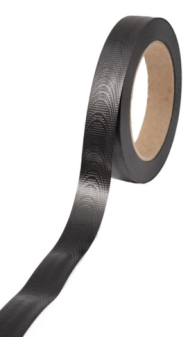 Лента Простая Тиснение дерево 2см*50ярд Чёрная
