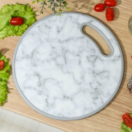 Доска разделочная Мраморная круглая Доляна D-300мм Арт-7365641