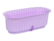 Горшок кактусница Рифлённый 300мм Сиреневый с прикорневым поливом высота 11см