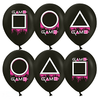 Шар латексный 12/30см пастель Кальмаргейм игра в креветку 1уп/25шт Арт 612766