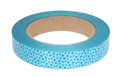 Лента Простая 2см*50ярд Горошек Синий на Голубом 2089 Лента Простая 2см*50ярд Горошек Синий на Голубом 2089