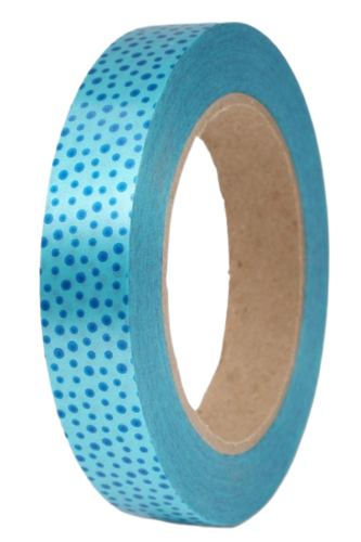 Лента Простая 2см*50ярд Горошек Синий на Голубом 2089 Лента Простая 2см*50ярд Горошек Синий на Голубом 2089