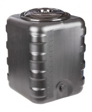 Бак для душа 150лит Чёрный квадратный М-6463