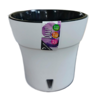 Горшок Santino Дали 0,6лит Белый-Чёрный (с дренажной системой)