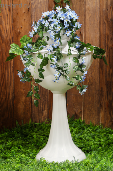 Горшок вазон на ножке Ирис Smukly 280мм Без ноги