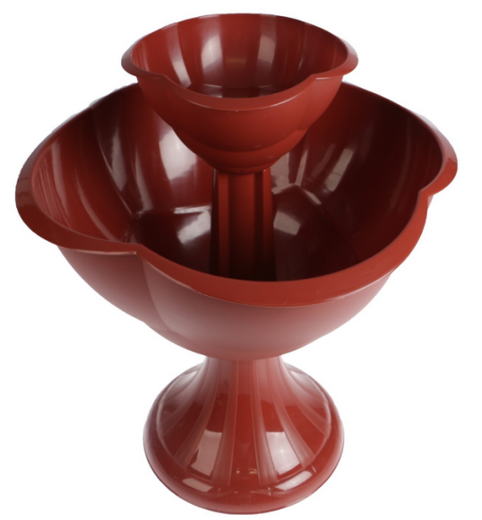 Горшок вазон на ножке Водопад Н-60см (2 яруса) Арт-3721370