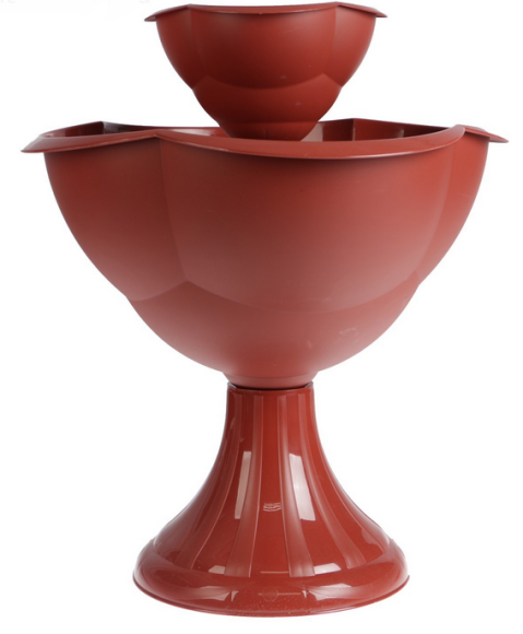 Горшок вазон на ножке Водопад Н-60см (2 яруса) Арт-3721370