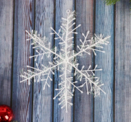 Набор снежинок Пушинка 210мм*3шт Арт-811296