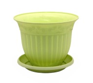 Горшок Виноград 240мм Салатовый с поддоном высота 20см