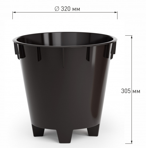 Горшок Лея 17лит Белый (с дренажной системой) Горшок Лея 17лит Белый (с дренажной системой)