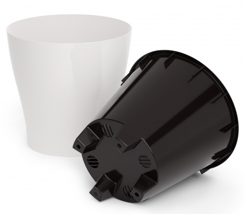 Горшок Лея 17лит Белый (с дренажной системой) Горшок Лея 17лит Белый (с дренажной системой)