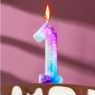 Свеча Цифра 1 Галактика Гигант Арт-7663131