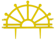 Заборчик пластиковый Штурвал Жёлтый 430*320мм (7секций)