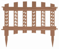 Заборчик пластиковый Палисадник Светло-Коричневый 24/32*3м (8секций)
