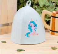 Шапка для Бани и Сауны детская Единорог Арт-4211593