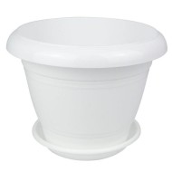 Горшок Фестона 3,3лит D-22см Белый с поддоном