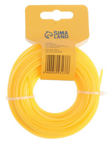 Леска для триммера Тундра 3мм*15м сечение Квадрат Арт-5443137