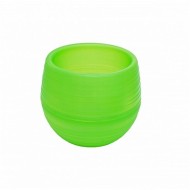 Горшок Дуэт 2,5лит Прозрачный Салатовый D-18см (с дренажной системой)