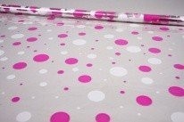 Пленка прозрачная с рисунком Конфетти Ярко-Розово-Белая 70см/200гр Пленка прозрачная с рисунком Конфетти Ярко-Розово-Белая 70см/200гр