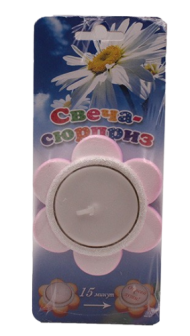 Свеча Сюрприз Цветок Я тебя люблю 6285