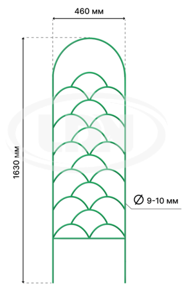 Шпалера Волна (В-163см Ш*46см) Шпалера Волна (В-163см Ш*46см)
