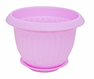 Горшок Байкал 2лит Розовый с поддоном