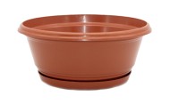 Горшок Крокус миска 250мм Терракот с поддоном высота 12см