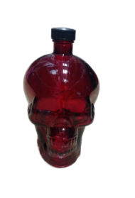 Графин стекло Череп 0,77лит Красный Прозрачный