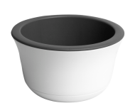 Горшок Омега 2,4лит Белый D-20см (с дренажной системой)