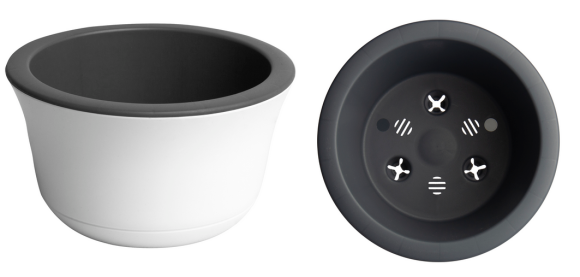 Горшок Омега 2,4лит Белый D-20см (с дренажной системой) Горшок Омега 2,4лит Белый D-20см (с дренажной системой)