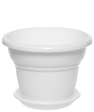 Горшок Милано 1,6лит D-17см Белый с поддоном
