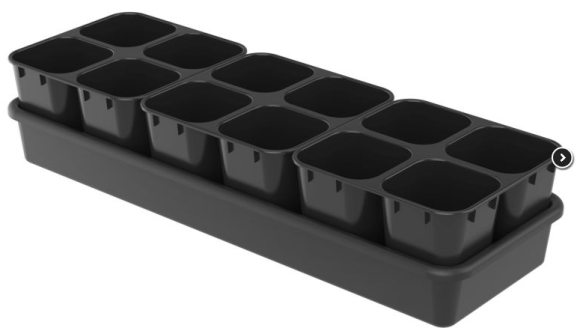 Набор для рассады АП-119 стаканы 800мл*12шт + поддон Набор для рассады АП-119 стаканы 800мл*12шт + поддон