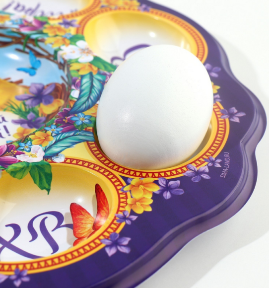 Пасхальная подставка пластик на 8 яиц и Кулич Цыплята Арт-4467978