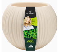 Горшок Сфера 1,7лит Кремовый (с дренажной системой)