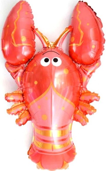 Шар фольгированный 39/99см Лобстер