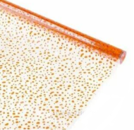 Пленка прозрачная с рисунком Мошка Оранжевая 70см/200гр