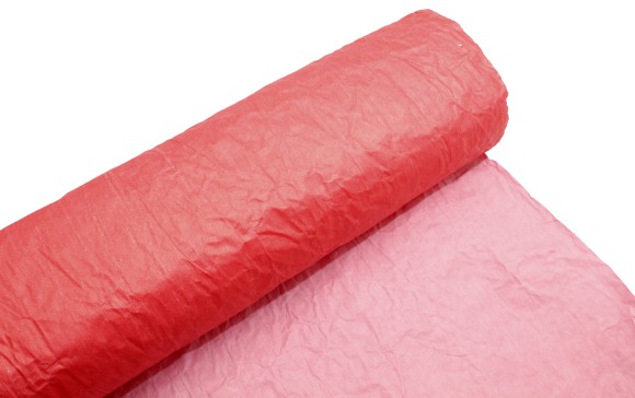 Бумага жатая двухцветная красный-розовый матовый 70см*5м