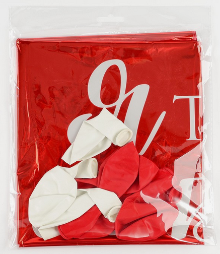 Фонтан из шаров Люблю 9шт латекс+фольга Арт-10660798 Фонтан из шаров Люблю 9шт латекс+фольга Арт-10660798