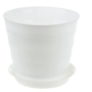 Горшок Лаура 0,7лит Белый 11,5*10см